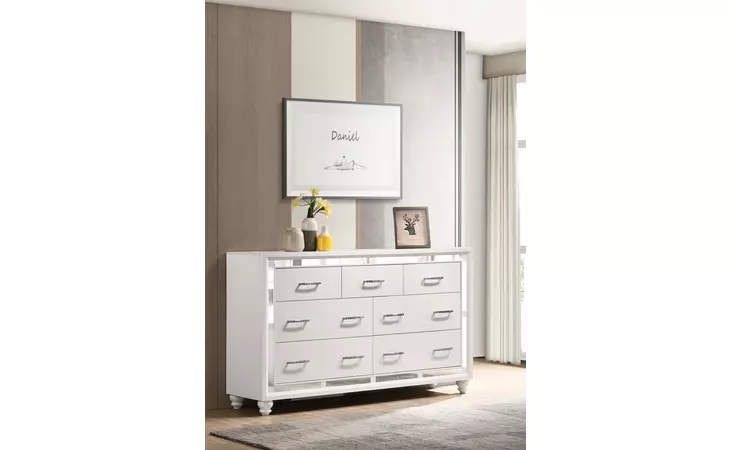 223333 WHITAKER 7-DRAWER DRESSER WHITE COASTER  223333