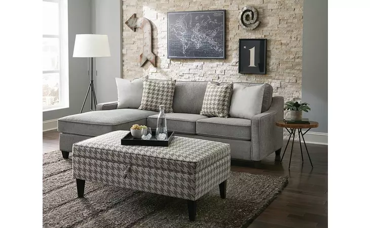 502717  MCLOUGHLIN UPHOLSTERED SECTIONAL CHARCOAL