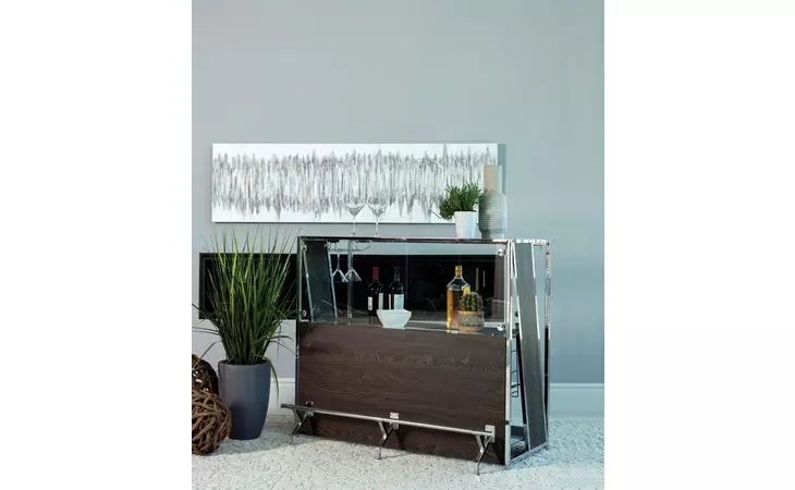 182304 2-SHELF BAR UNIT WITH FOOTREST DARK OAK COASTER  182304