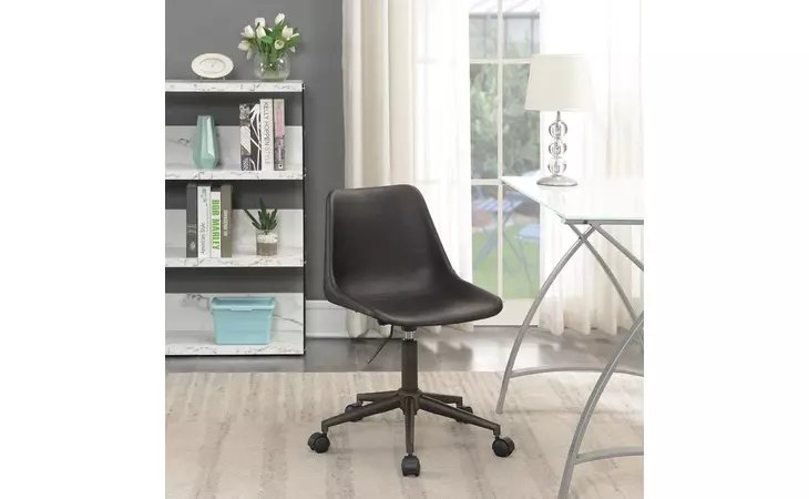 803378 ADJUSTABLE HEIGHT OFFICE CHAIR WITH CASTERS BROWN AND RUSTIC TAUPE COASTER  803378