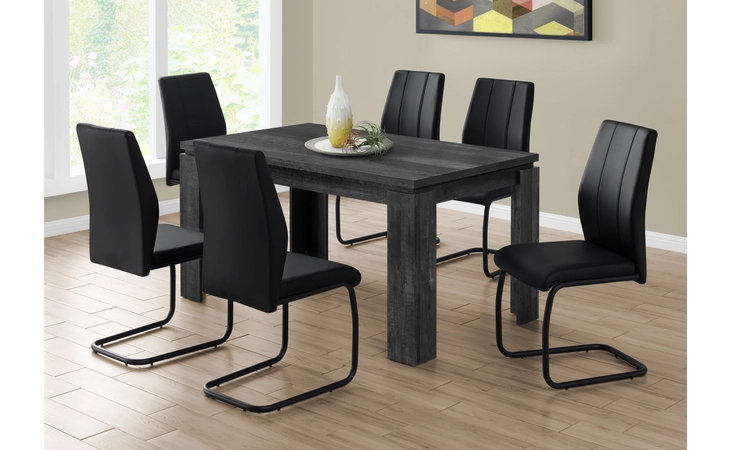 I1089 DINING TABLE - 36 X 60  - BLACK RECLAIMED WOOD-LOOK MONARCH SPECIALTIES  I1089