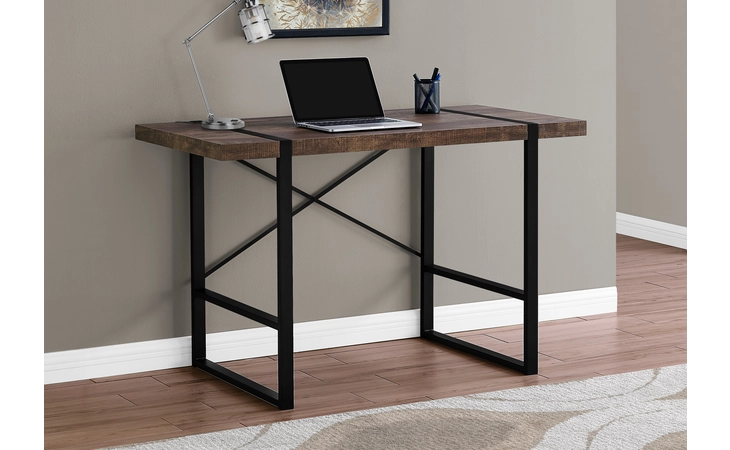 I7314
 COMPUTER DESK - 48 L - BROWN RECLAIMED WOOD - BLACK METAL MONARCH SPECIALTIES  I7314
