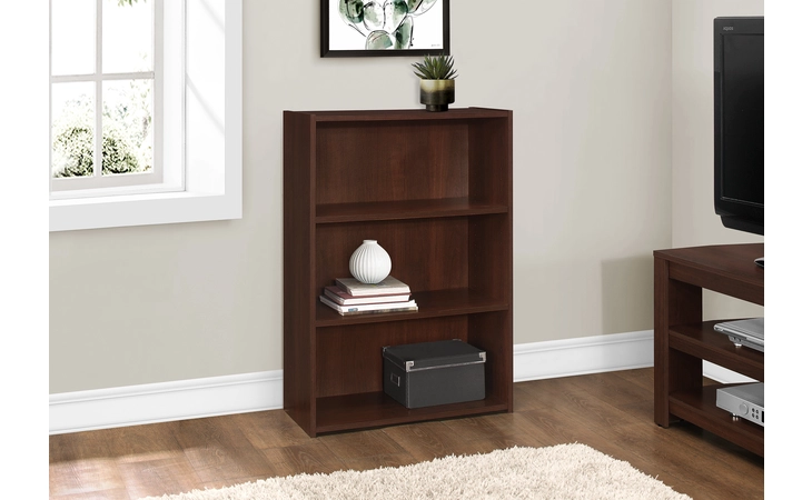 I7475 BOOKCASE - 36 H - CHERRY WITH 3 SHELVES MONARCH SPECIALTIES  I7475