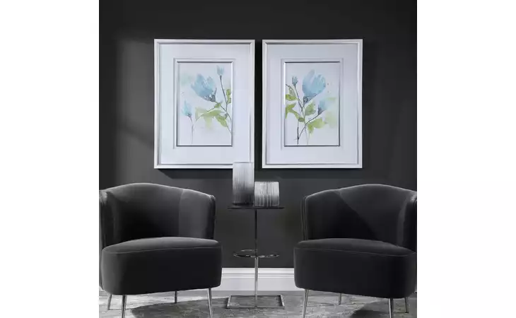 33712 CERULEAN SPLASH FRAMED PRINTS, S/2 UTTERMOST  33712