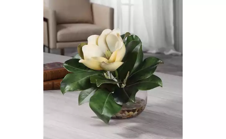 60144 CELIA SILK MAGNOLIA ACCENT UTTERMOST  60144