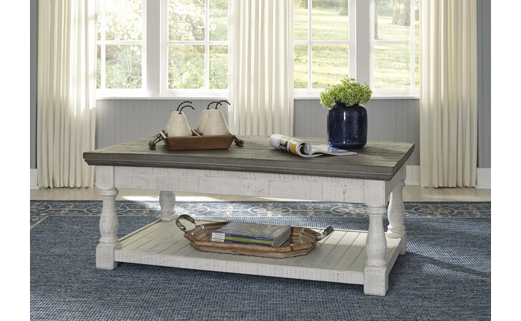 Havalance LIFT TOP COFFEE TABLE ASHLEY Gray/White T814-9