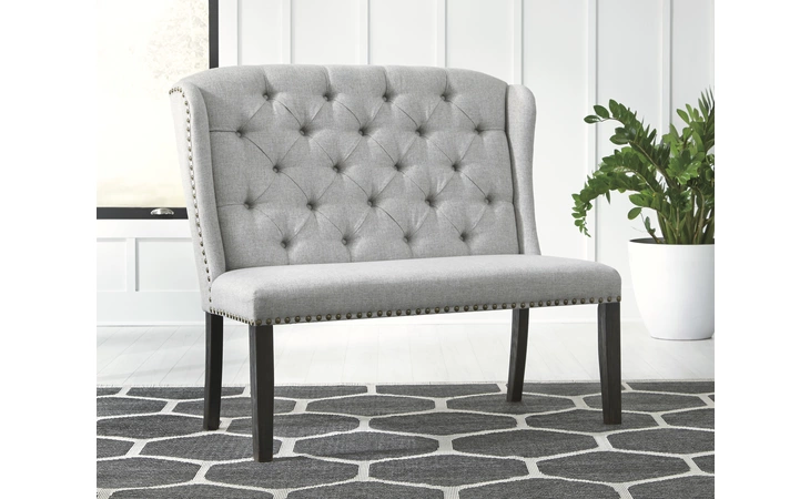 Jeanette UPHOLSTERED BENCH ASHLEY Black D702-08