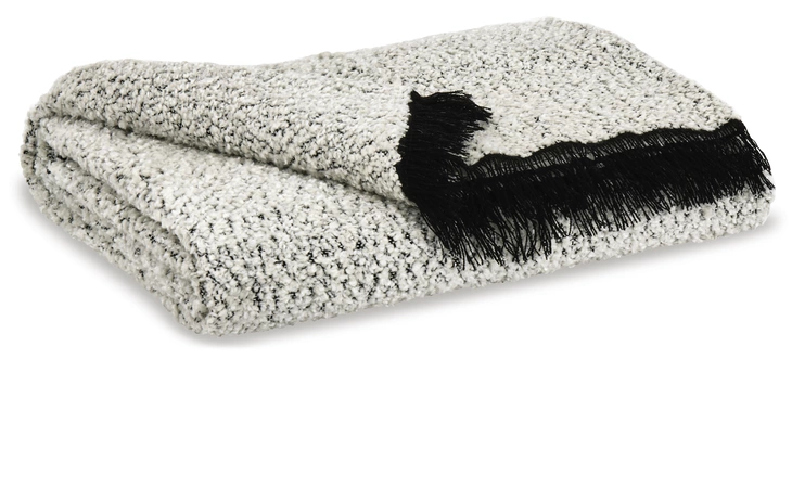 Leonita THROW/LEONITA/BLACK/WHITE ASHLEY Black/White A1000769T