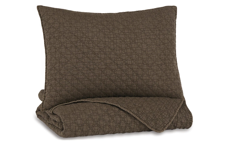 Ryter TWIN COVERLET SET ASHLEY Brown Q722001T