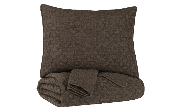 Ryter KING COVERLET SET ASHLEY Brown Q722003K