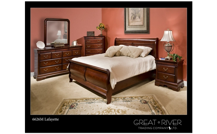 6626M33H  LAFAYETTE MAHOGANY TWIN BED