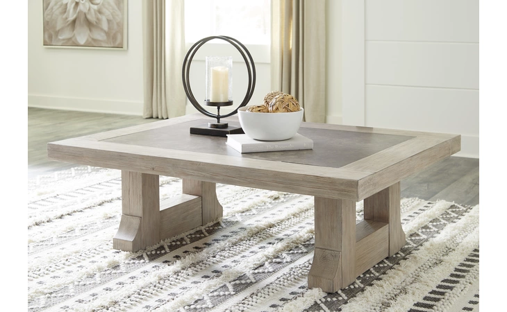 Hennington RECTANGULAR COFFEE TABLE ASHLEY Light Brown T946-1