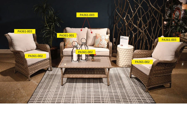 Clear Ridge BACK CUSHION ASHLEY Light Brown PA361-003