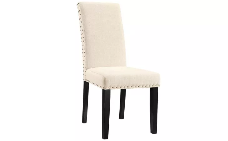 SL-1382-NAT  NATURAL (2 CTN) LINEN DINING CHAIR W NAILHEAD