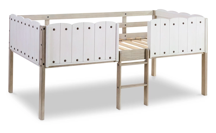 Wrenalyn TWIN LOFT BED FRAME ASHLEY Two-tone B081-162