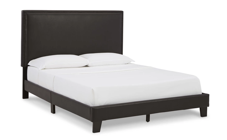 Mesling QUEEN UPHOLSTERED BED ASHLEY FURNITURE Dark Brown B091-081