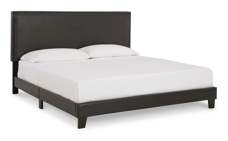 Mesling KING UPHOLSTERED BED ASHLEY Dark Brown B091-082