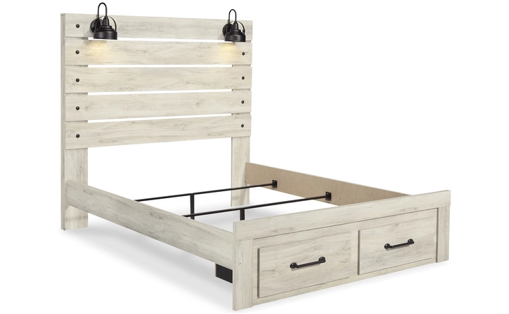 Cambeck QUEEN STORAGE FOOTBOARD ASHLEY Whitewash B192-54S
