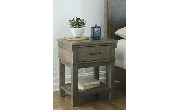 Shamryn ONE DRAWER NIGHT STAND ASHLEY Grayish Brown B436-91
