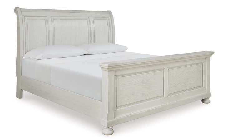 Robbinsdale KING PANEL RAILS ASHLEY Antique White B742-97