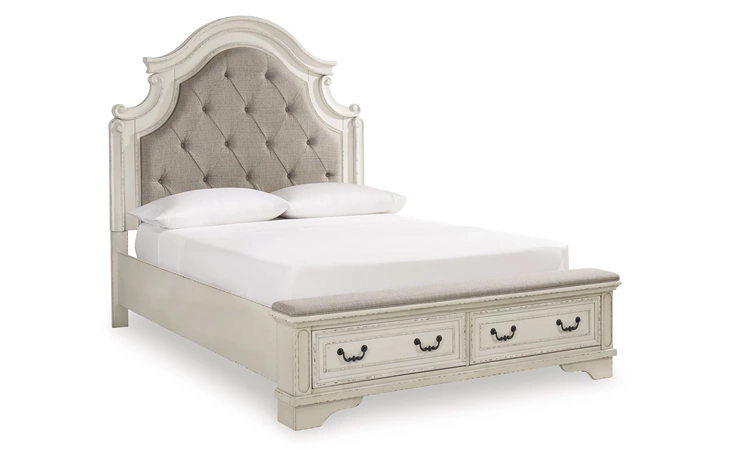 Realyn QUEEN PANEL RAILS W/ROLL SLATS ASHLEY Two-tone B743-196