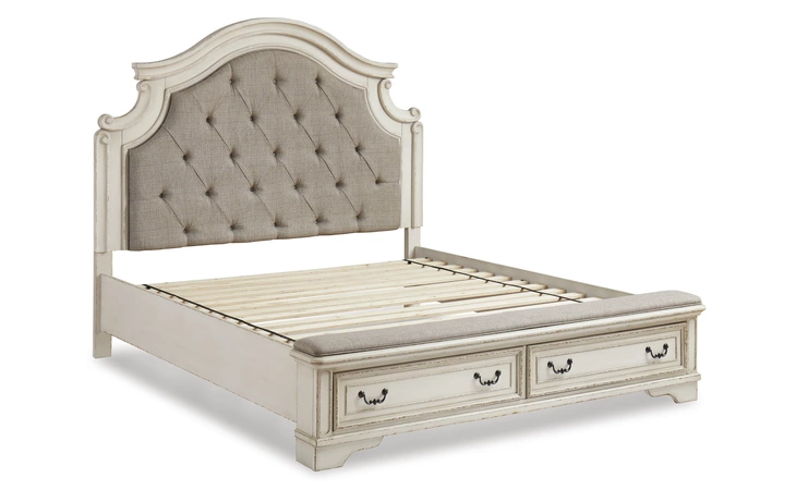 Realyn K/CK UPH BENCH FOOTBOARD ASHLEY Two-tone B743-56S