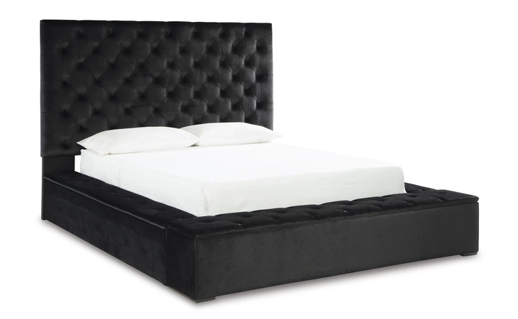 Lindenfield QUEEN UPHOLSTERED HEADBOARD ASHLEY Silver B758-157