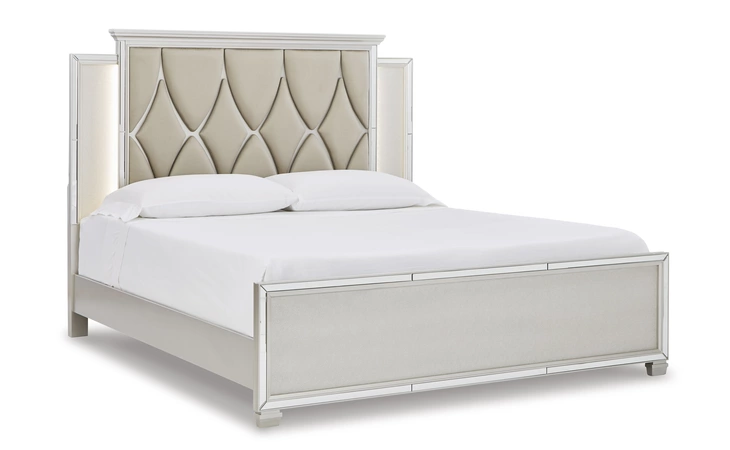 Lindenfield KING/CAL KING UPH PANEL HDBD ASHLEY Silver B758-78