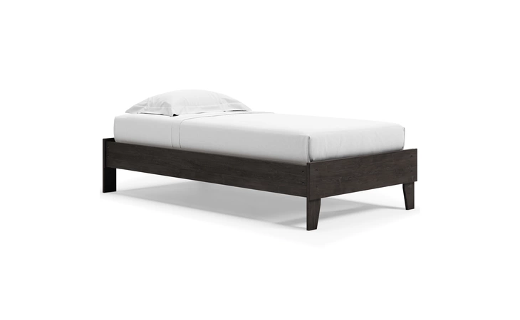 Piperton TWIN PLATFORM BED ASHLEY Two-tone Brown/Charcoal EB5514-111