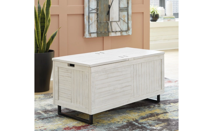 Coltport STORAGE TRUNK ASHLEY Distressed White A4000337
