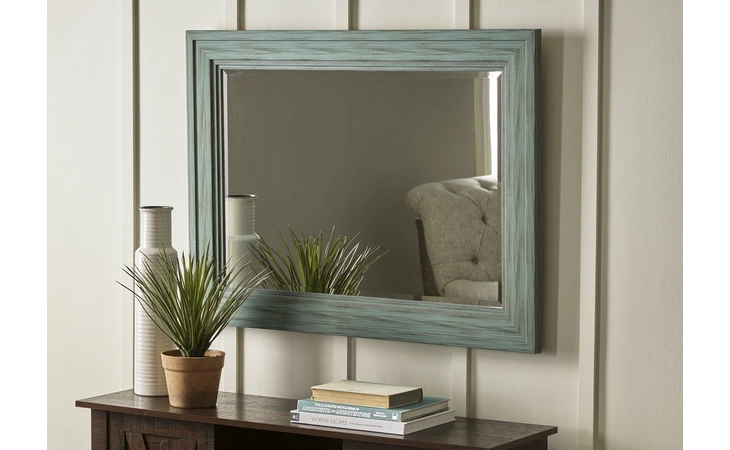 Jacee ACCENT MIRROR ASHLEY Antique Teal A8010220