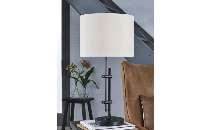 Baronvale METAL TABLE LAMP (1/CN) ASHLEY Black L206044