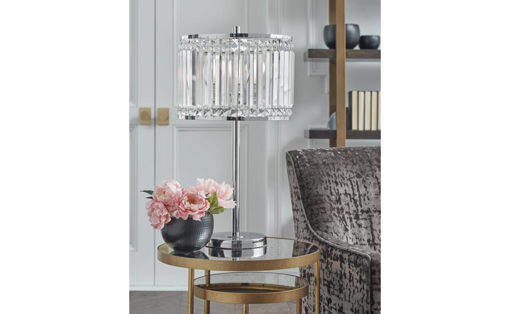 Gracella METAL TABLE LAMP (1/CN) ASHLEY Chrome Finish L428154