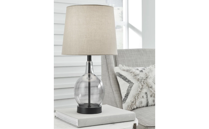 Arlomore GLASS TABLE LAMP (1/CN) ASHLEY Glass Table Lamp (1/CN) L431554