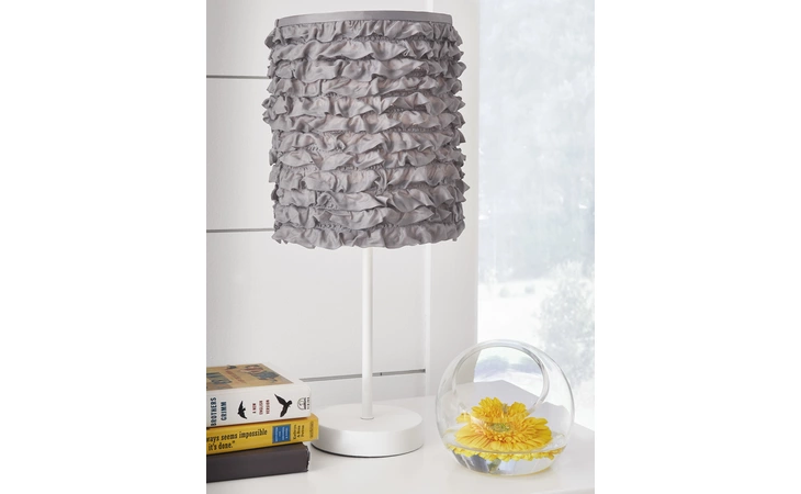 Mirette METAL TABLE LAMP (1/CN) ASHLEY Gray/White L857824