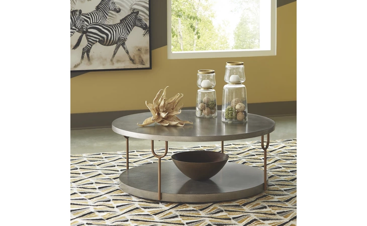 Ranoka ROUND COFFEE TABLE ASHLEY Platinum T178-8
