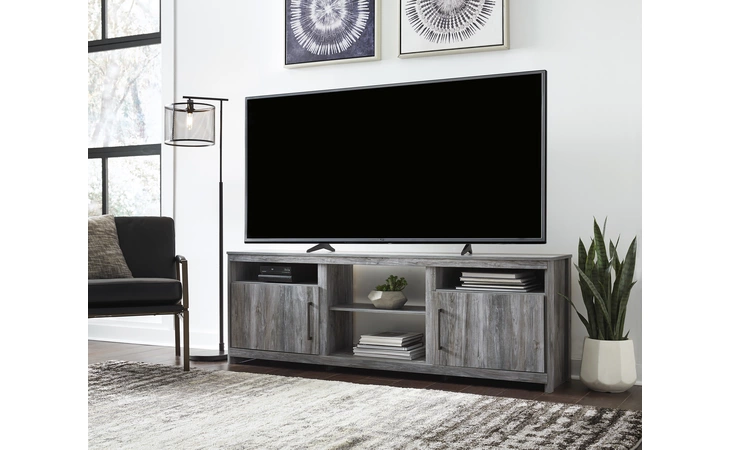 Baystorm XL TV STAND W/FIREPLACE OPTION ASHLEY Gray W221-568