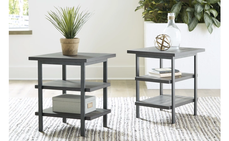 Jandoree RECTANGULAR END TABLE (2/CN) ASHLEY Grayish Brown T085-3