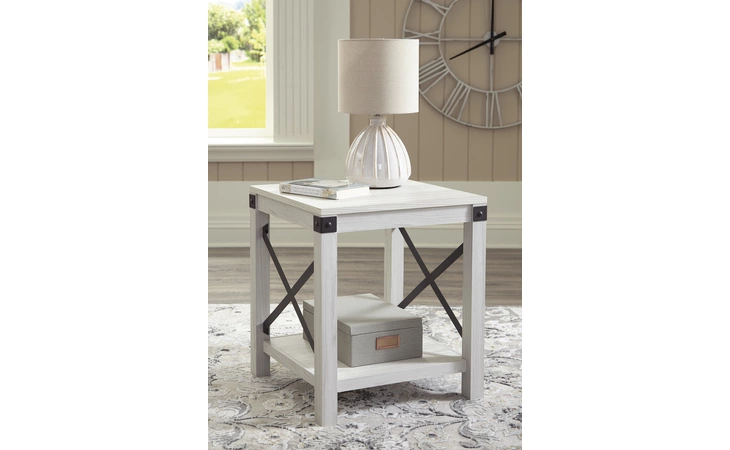 Bayflynn SQUARE END TABLE ASHLEY FURNITURE Whitewash T172-2