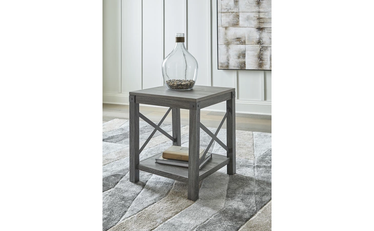 Freedan SQUARE END TABLE ASHLEY Grayish Brown T175-2