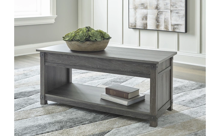 Freedan RECT LIFT TOP COFFEE TABLE ASHLEY Grayish Brown T175-9