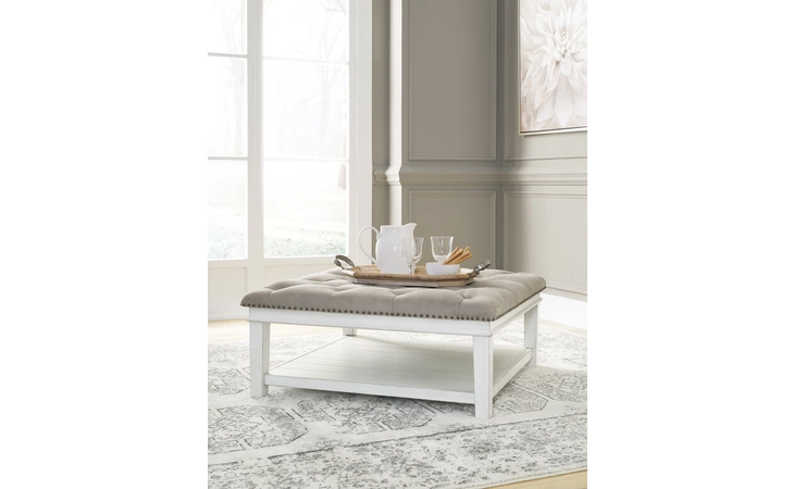 Kanwyn UPH OTTOMAN COFFEE TABLE ASHLEY Whitewash T937-21