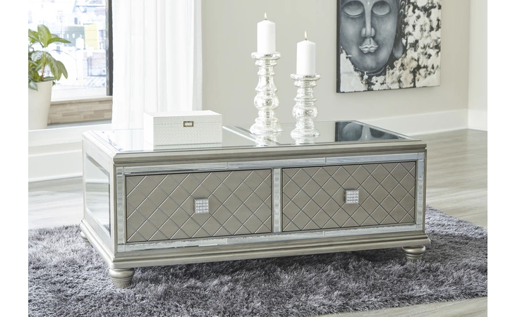 Chevanna RECTANGULAR COFFEE TABLE ASHLEY Platinum T942-1