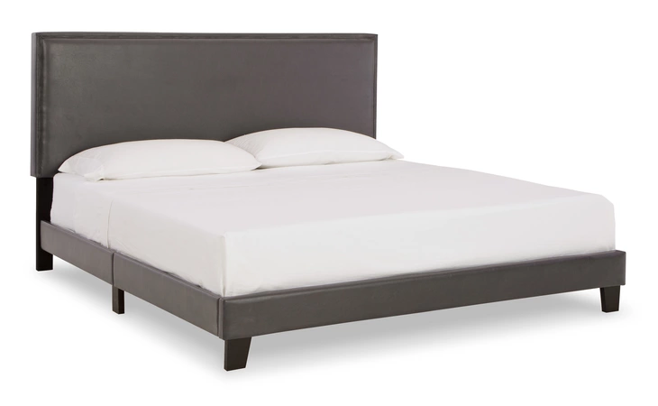 Mesling KING UPHOLSTERED BED ASHLEY Dark Brown B091-182