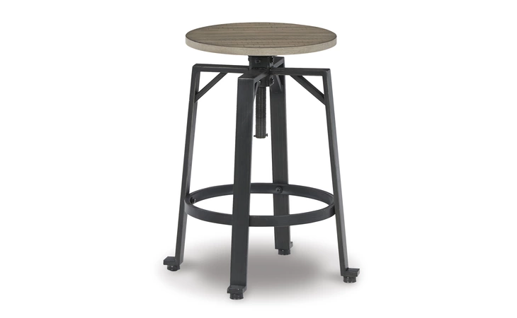 Lesterton SWIVEL STOOL (2/CN) ASHLEY Light Brown/Black D334-024