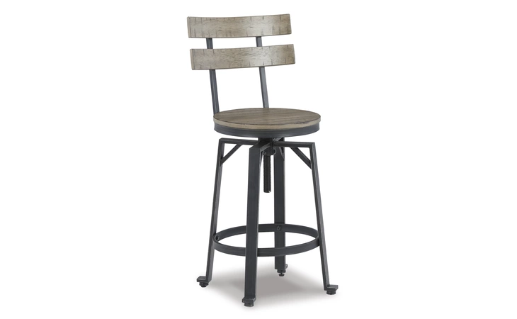 Lesterton SWIVEL BARSTOOL (2/CN) ASHLEY FURNITURE Light Brown/Black D334-124