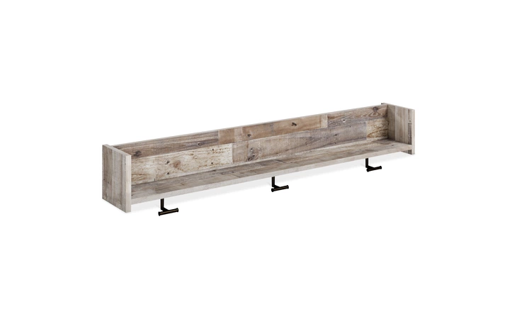 Neilsville WALL MOUNTED COAT RACK W/SHELF ASHLEY Whitewash EA2320-151