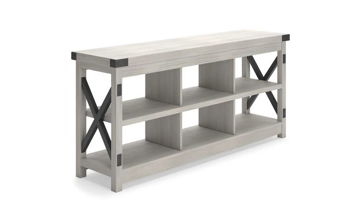 Bayflynn LARGE TV STAND ASHLEY White/Black W288-58