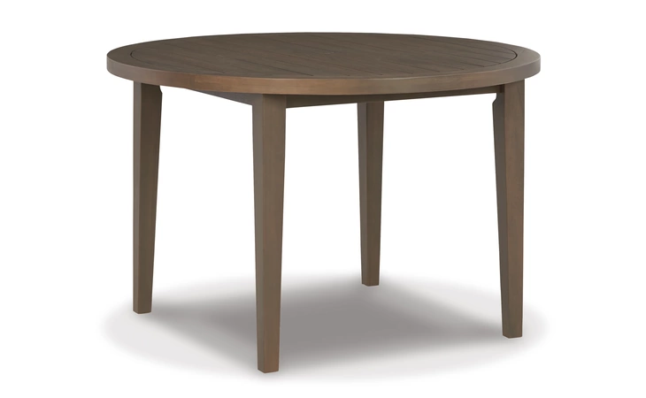 Germalia ROUND DINING TABLE W/UMB OPT ASHLEY Brown P730-615