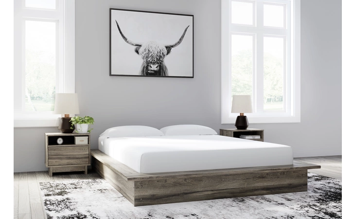 Shallifer QUEEN PLATFORM BED ASHLEY Brown EB1104-213
